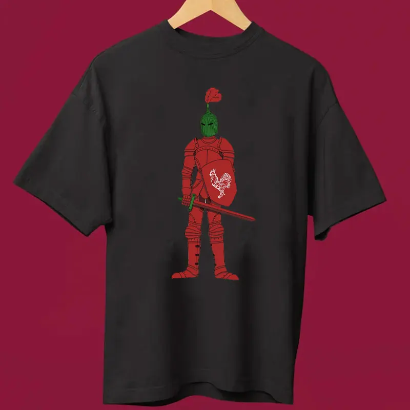 السير راشا قميص القرون الوسطى الفن تي شيرت Sriracha مروحة ميرش مضحك الفلفل الحار سوس المحملة الرجعية القرون الوسطى الفكاهة تيز متعة الفن ميمي النساء الرجال #5