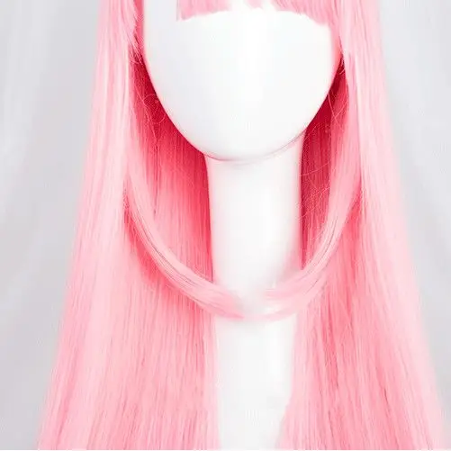 Re zero ram & rem peruca cosplay versão adulta, cabelo longo e reto conjunto de peruca completa de empregada dupla