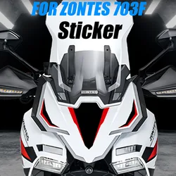 오토바이 페어링 스티커 장식, 반사 쿨 프론트 풀 헤드라이트 데칼, ZONTES 703F F703 703 F