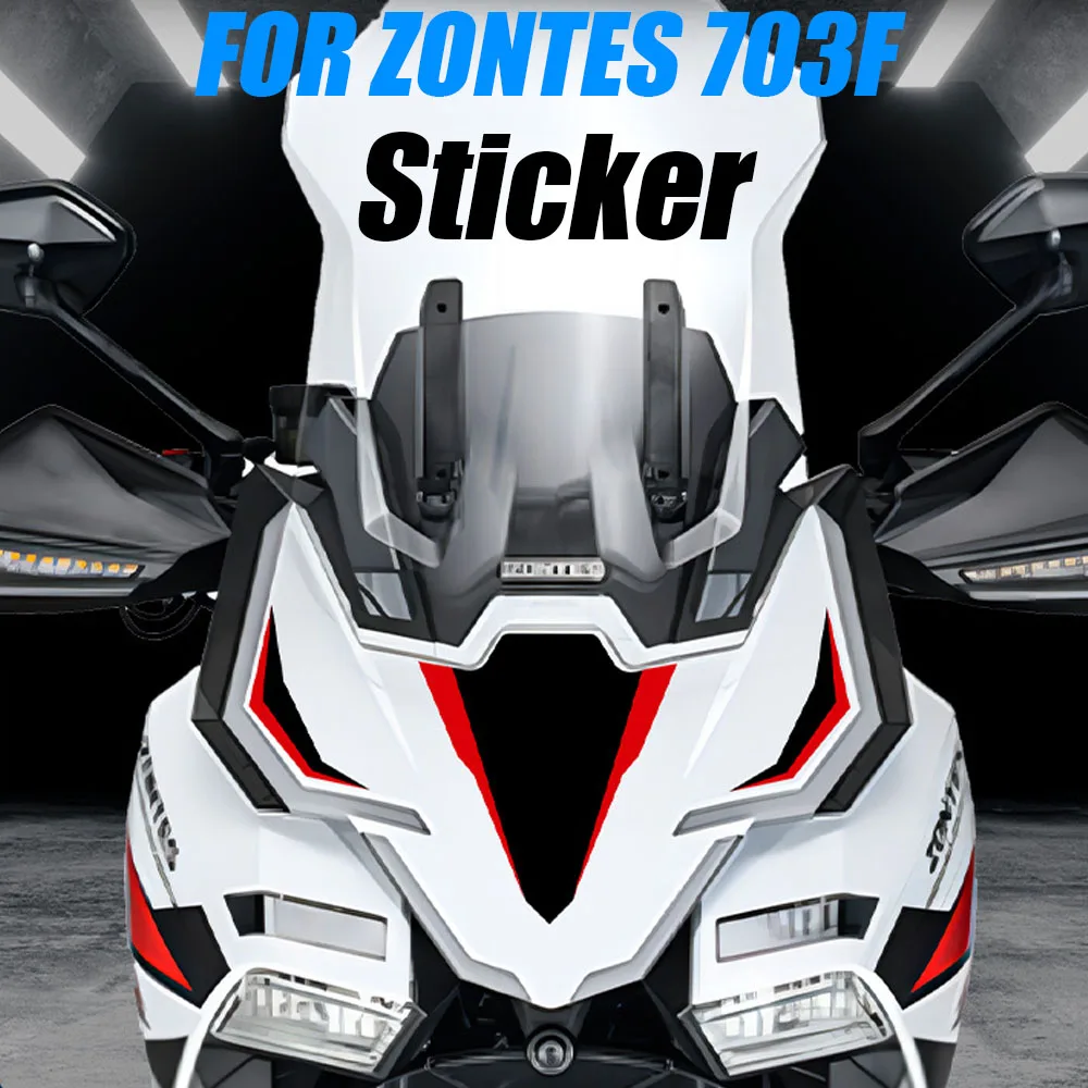 Motorcycle Fairing Sticker Decoration Reflective Cool Front Pull Headlight Decals For ZONTES 703F F703 703 F