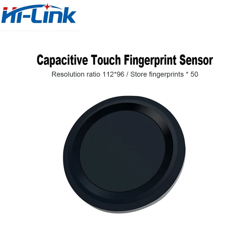 Круглый полупроводниковый модуль Hi-Link UART ZW0922, емкостный сенсорный датчик отпечатков пальцев, разрешение 508 точек на дюйм, 8-битный серый масштаб