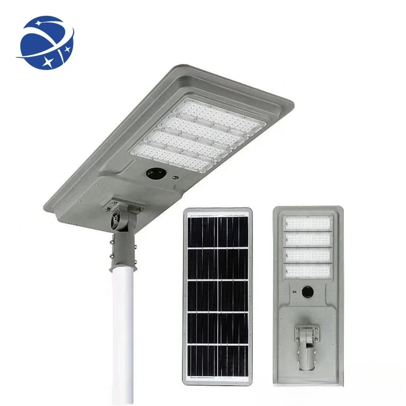 YYHCoutdoor integrated aluminum Sensor led light 50w 60w  80w 100w all in one solar street light camera