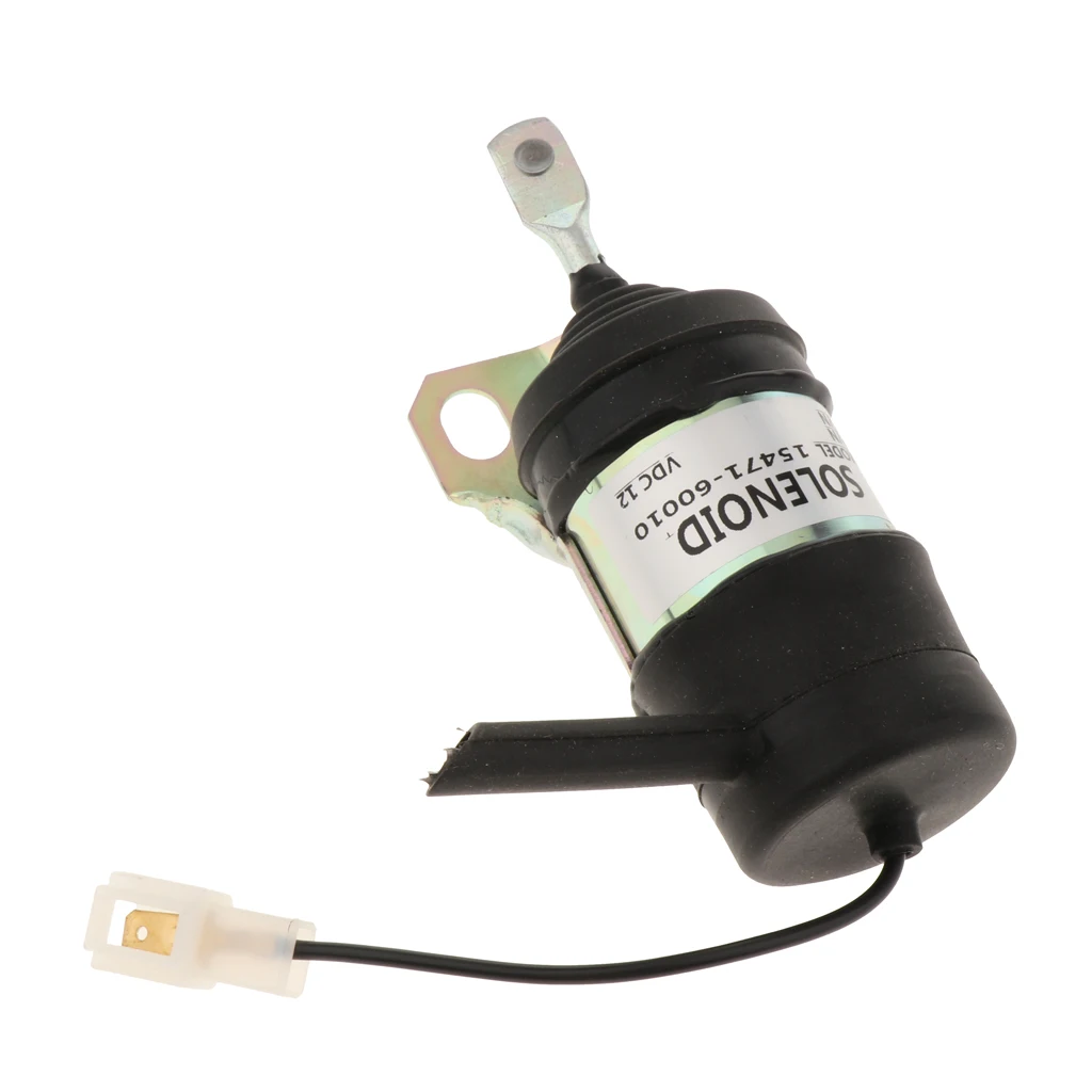 12V Electric Solenoid Valve Alloy Shut Down Engine Part Fuel Stop Replacement for Kubota B1250 B1750 L2900 L4200