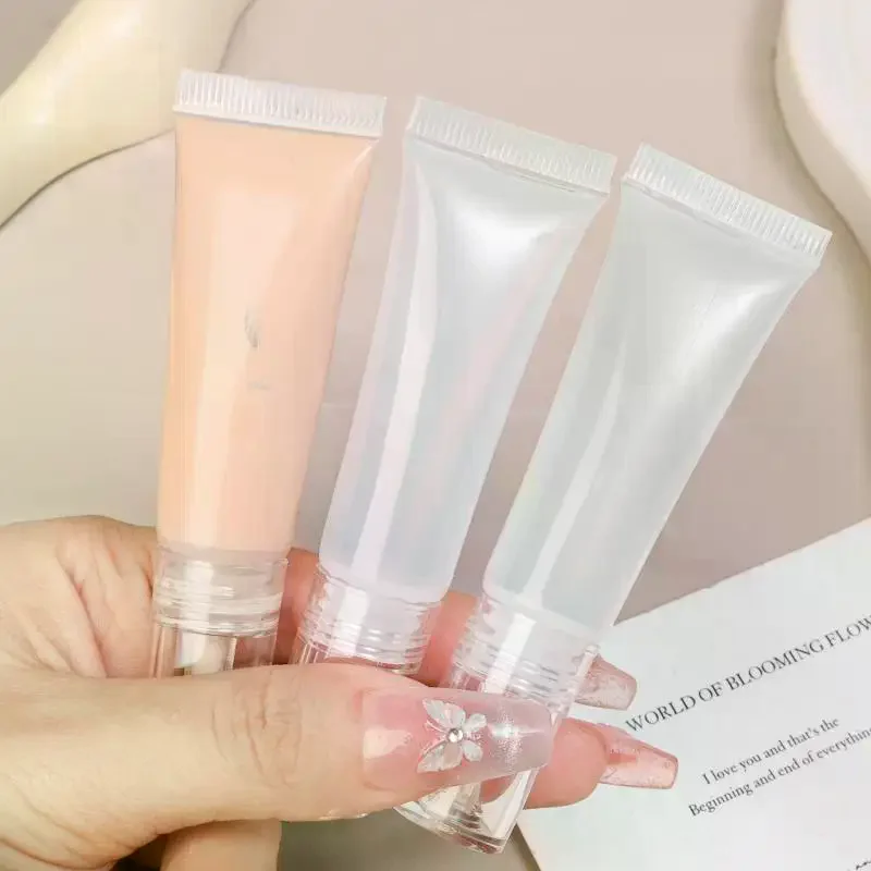 1/5 szt. Przezroczyste plastikowe butelki na krem podkład z nakrętką, puste butelki z zakraplaczem, podróżne pojemniki na próbki kosmetyków