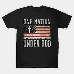 One Nation Under God Christian Patriotic T Shirt S 5XL