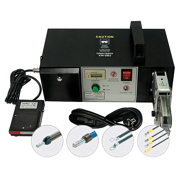 New Electric Terminal Crimping Machine EM6B2 PRO Wire Stripping Cutting Function Crimper Tools EM-6B2 Device 5.5mm2 220V 110V