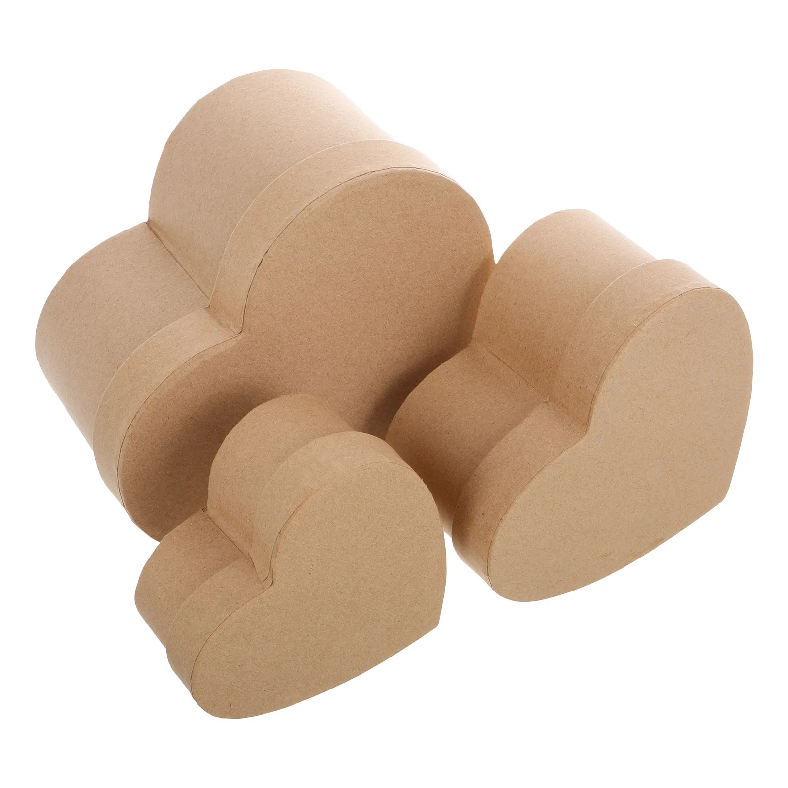 

3pcs Heart Shaped Kraft Paper Boxes DIY Love Storage Gift Box Valentine's Day Packaging for Candies Jewelry Party Treats