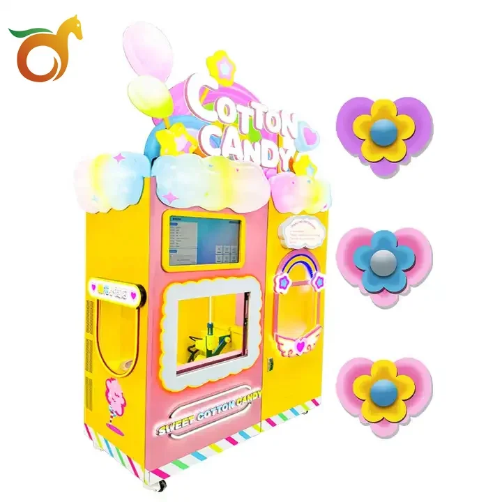 Exclusive 4 Layer Flower Shaped Cotton Candy Small Flower Make Vending Cotton Candy Machine