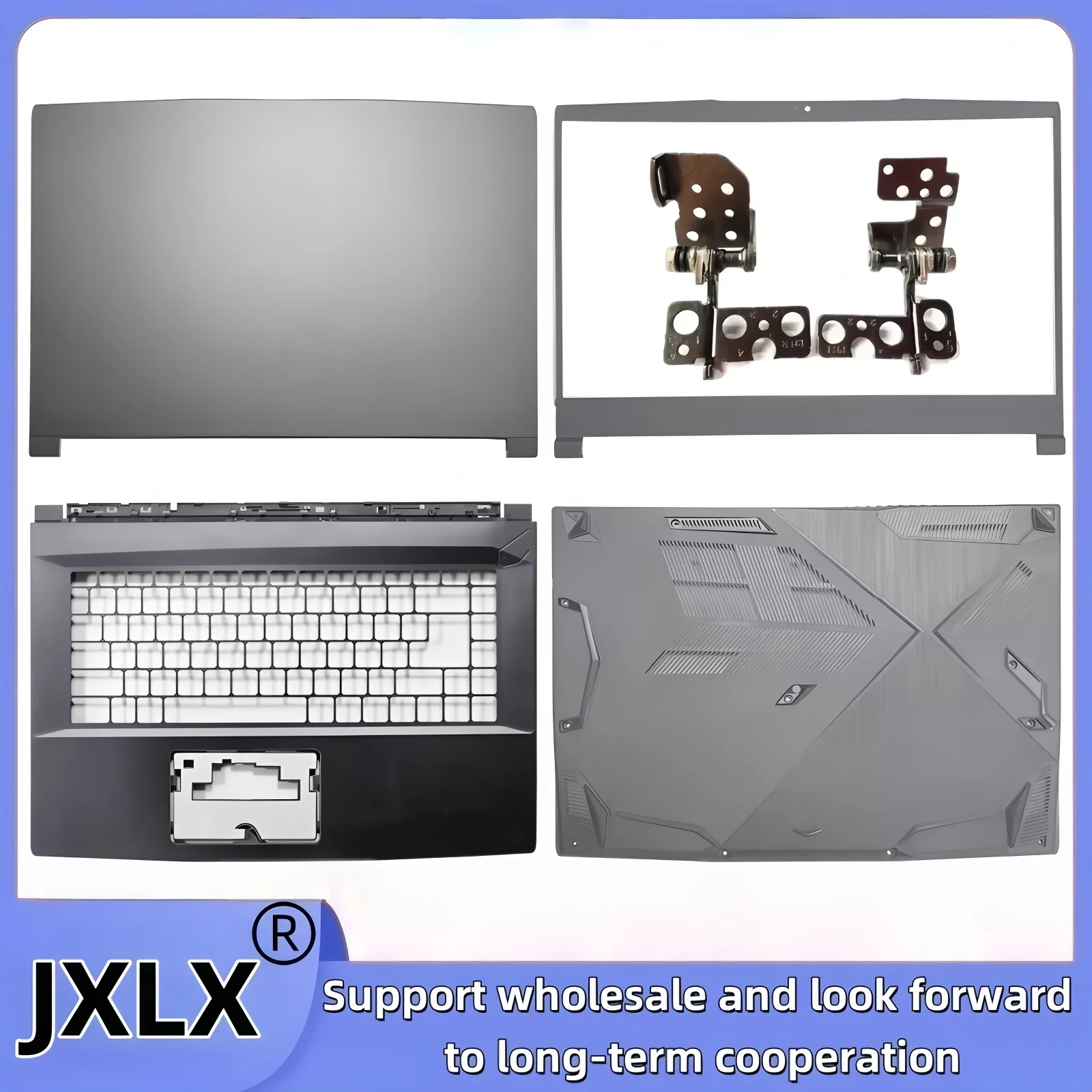 JXLX® New For MSI Thin 15 B12U B13U Thin A15 B7U B7V MS-16R8 16RK LCD Back Cover/Front Bezel/Palmrest/Bottom Base/Hinges Laptop
