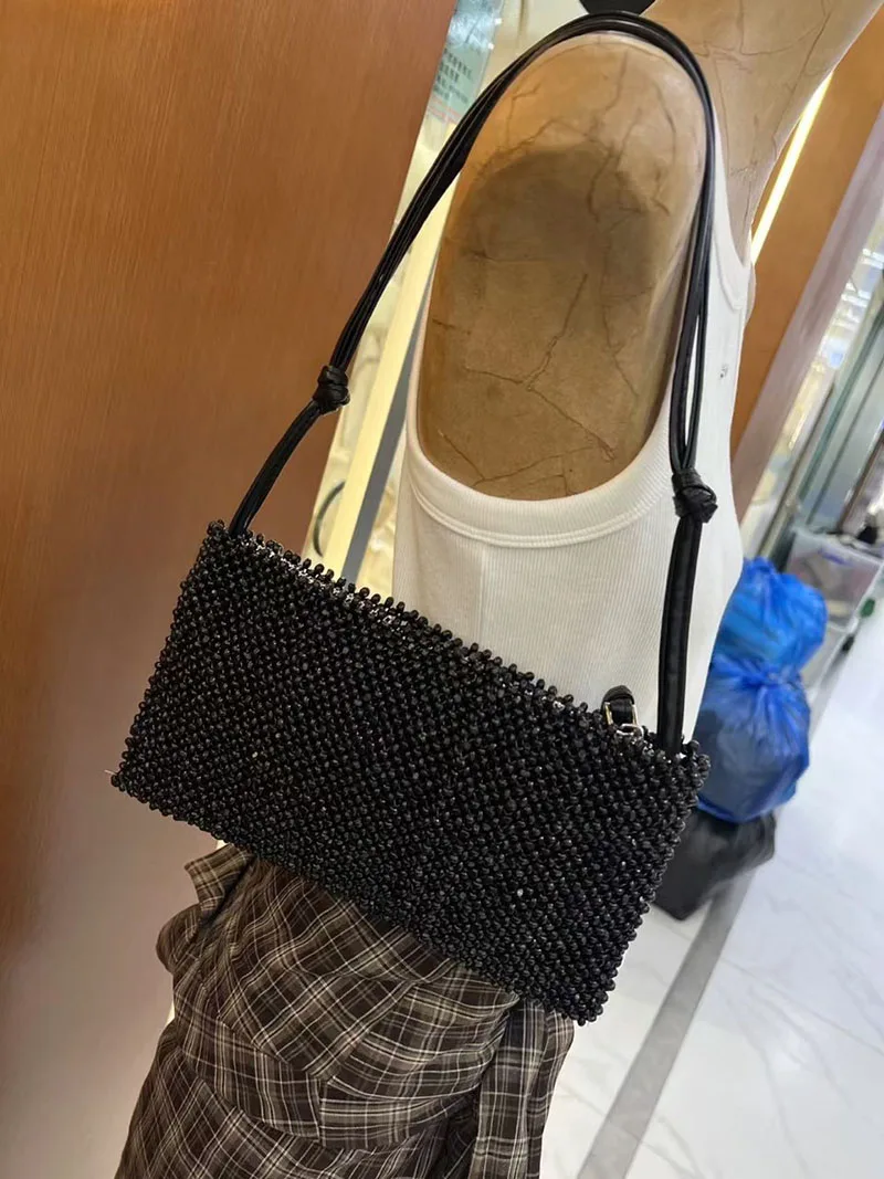 Rattan Woven Handmade Knitted Straw Large Capacity Totes Women Handbag Summer Beach Bag Leather Women Shoulder Bag Bohemia New