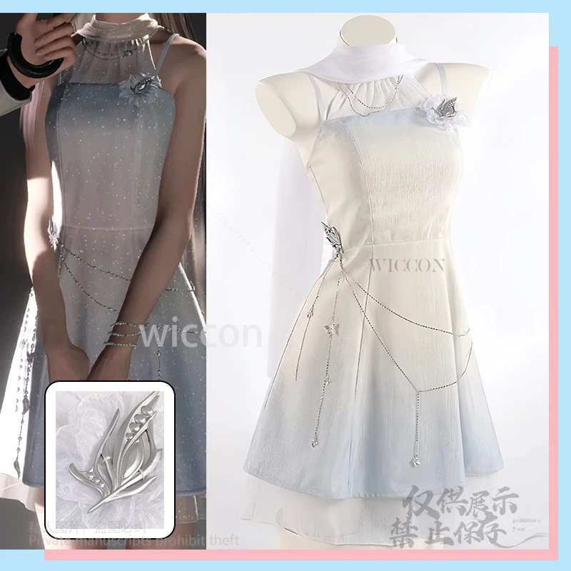

Игра Love and Deepspace Heroine Cos Костюм Cloudscape Спокойная Лента Цепочка Ожерелье Платье Наряды Женщины Хэллоуин Индивидуальные