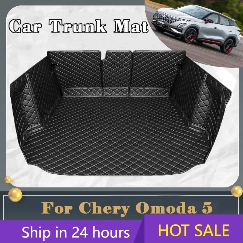 Car Trunk Mat For Chirey Chery Omoda 5 FX 2022 2023 2024 2025 Dirt-resistant Fully Trunk Mat Rear Cargo Tray Car Accessories