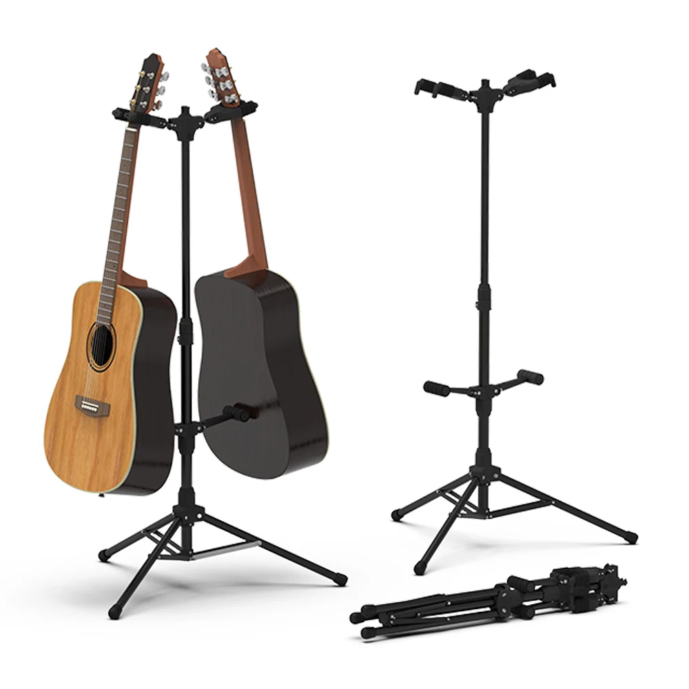 

GALUX GS-212 Universal Guitar Stand Double Hook Vertical Floor Folding Guitar Stand for Electric Guitar Bass Ukulele Violin