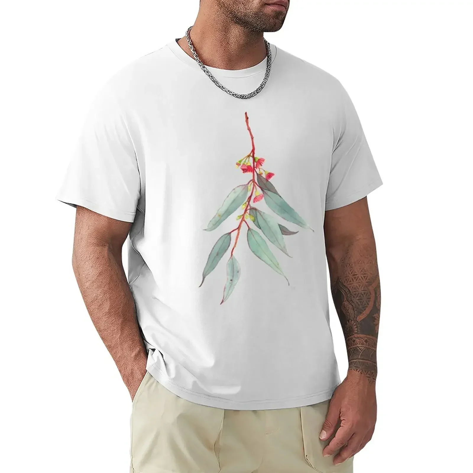 sports fans quick-drying blanks mens graphic t-shirts pack Red Flowering Gum Blossom T-Shirt