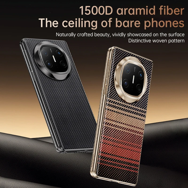 

0.3mm thickness Ultra thin Aramid Fiber Magnetic Case For Huawei Mate X5 X6 Frameless Cover Heat Dissipation New