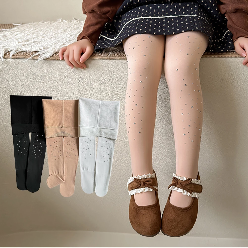 2-7T Girl's Pants Winter Leggings for Girls Thicken Warm Kids Pantyhose Fleece Padded Children's Legging Girl