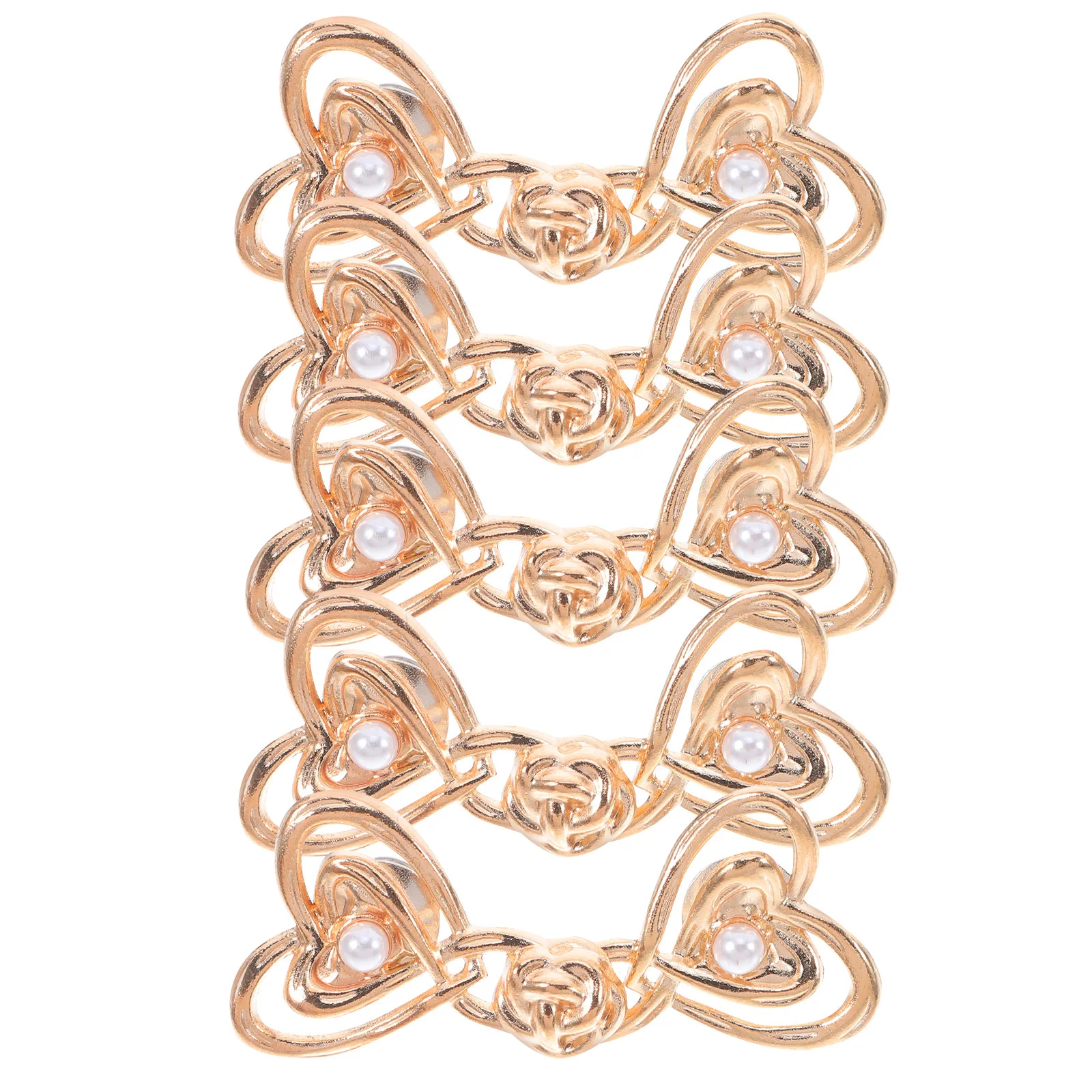 مشبك مشبك الخصر على شكل قلب بدون خياطة معدنية قابلة للتعديل لشد زر الجينز لتخسيس الخصر ملابس يومية من سبائك الزنك #1