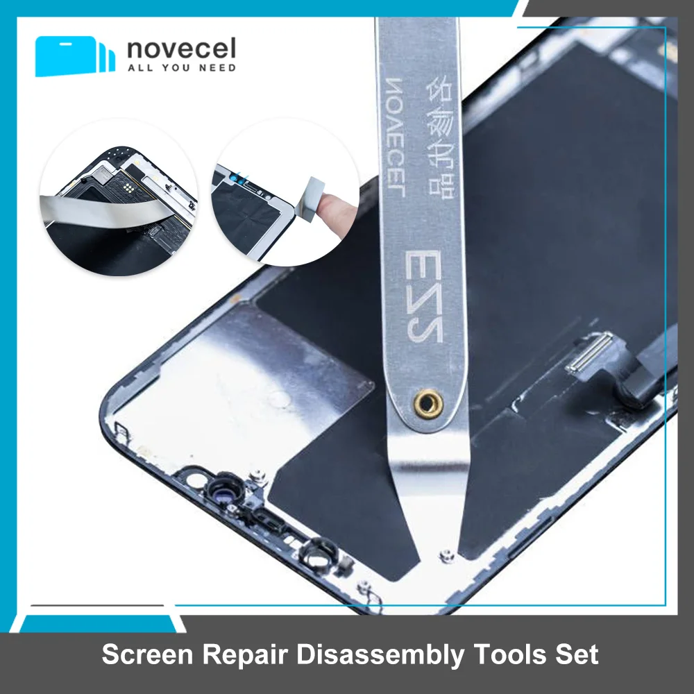 Ultra Thin Stainless Disassembly Pry Tool For iPhone Samsung Huawei Curved Screen Separation Frame Removal Phone Repair Tool Set