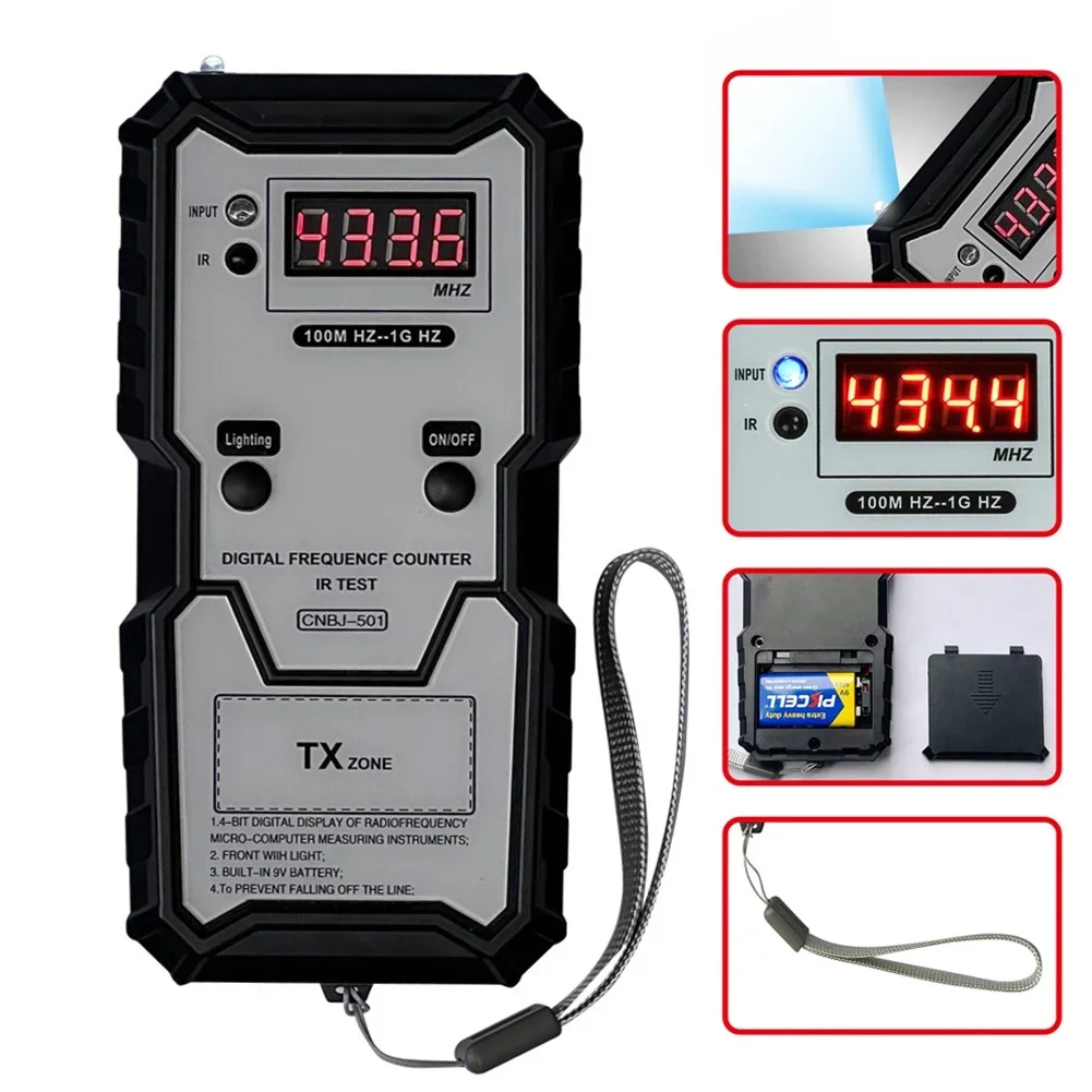 Car Remote Keys Infrared Frequency Tester 100M-1GHZ Frequency Meter Digital Electronic Infrared Frequence Counter DiagnosticTool