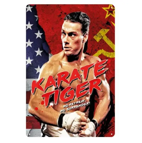 Karate Tiger jean claude van damme Movie Metal Poster Tin Sign 20x30cm Plaque