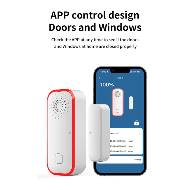 B50B-Wifi Tür Fenster 100Db Alarm Mit Magnetische Sensor Tuya APP Remote Warnungen Tür Offen Geschlossen Detektoren Home Security Gerät