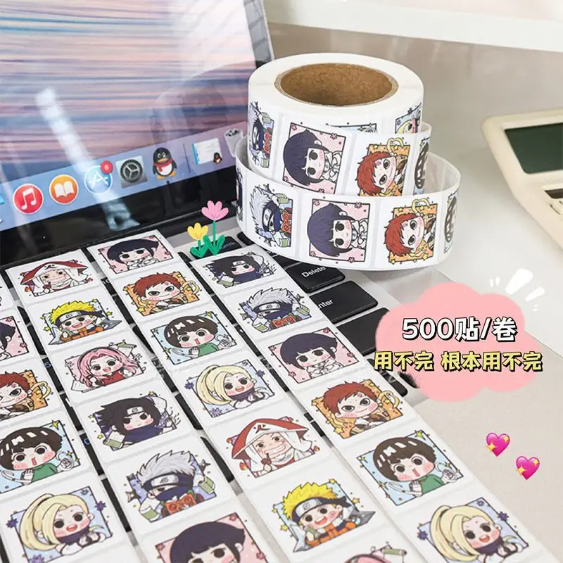 

Anime Naruto Naruto Sasuke Stickers 500 stickers/rolls Students Cute Kids stationery stickers Cute sealing stickers Holiday gift