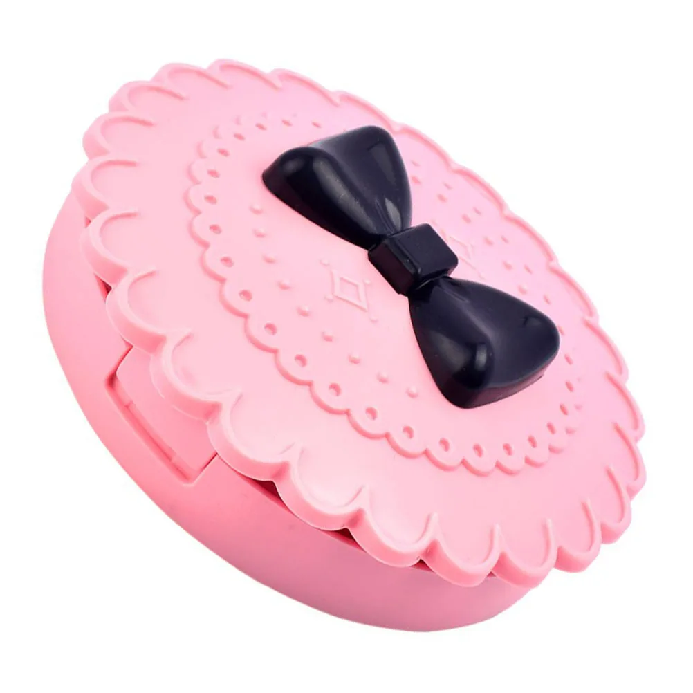 

1Pcs False Eyelash Storage Box Plastic Bowknot Design Portable Eyelash Organizer Makeup Mirror Case Gift