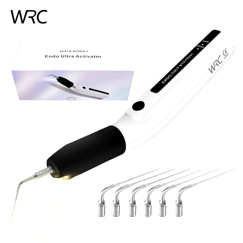 Dental LED Portable Wireless Ultrasonic Activator Activator Ultrasonic Washing Tooth with 6 Tips Dentistry Tools