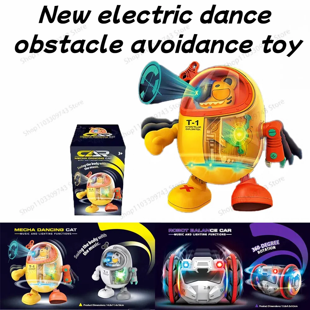 New Electric Toy with Automatic Dancing and Obstacle Avoidance, Cool Sound and Light Mechanical Panda Penguin Children's Toy