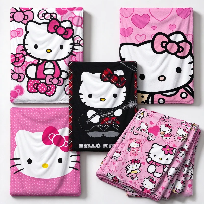 Kawaii Shawl Blanket Cute Cartoon Portable Versatile Shawl Blanket Office DecorationTravel Women Supplies Student Gift Wholesale