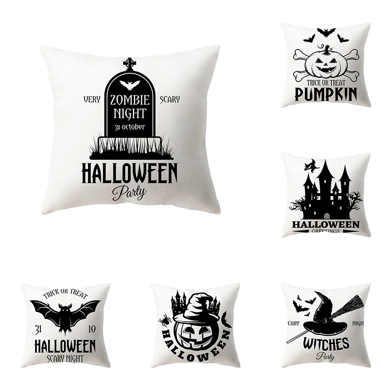 

Pumpkin Halloween Theme Pillow Cover Sofa Cushion Holiday Gift Party Decoration Home Decor