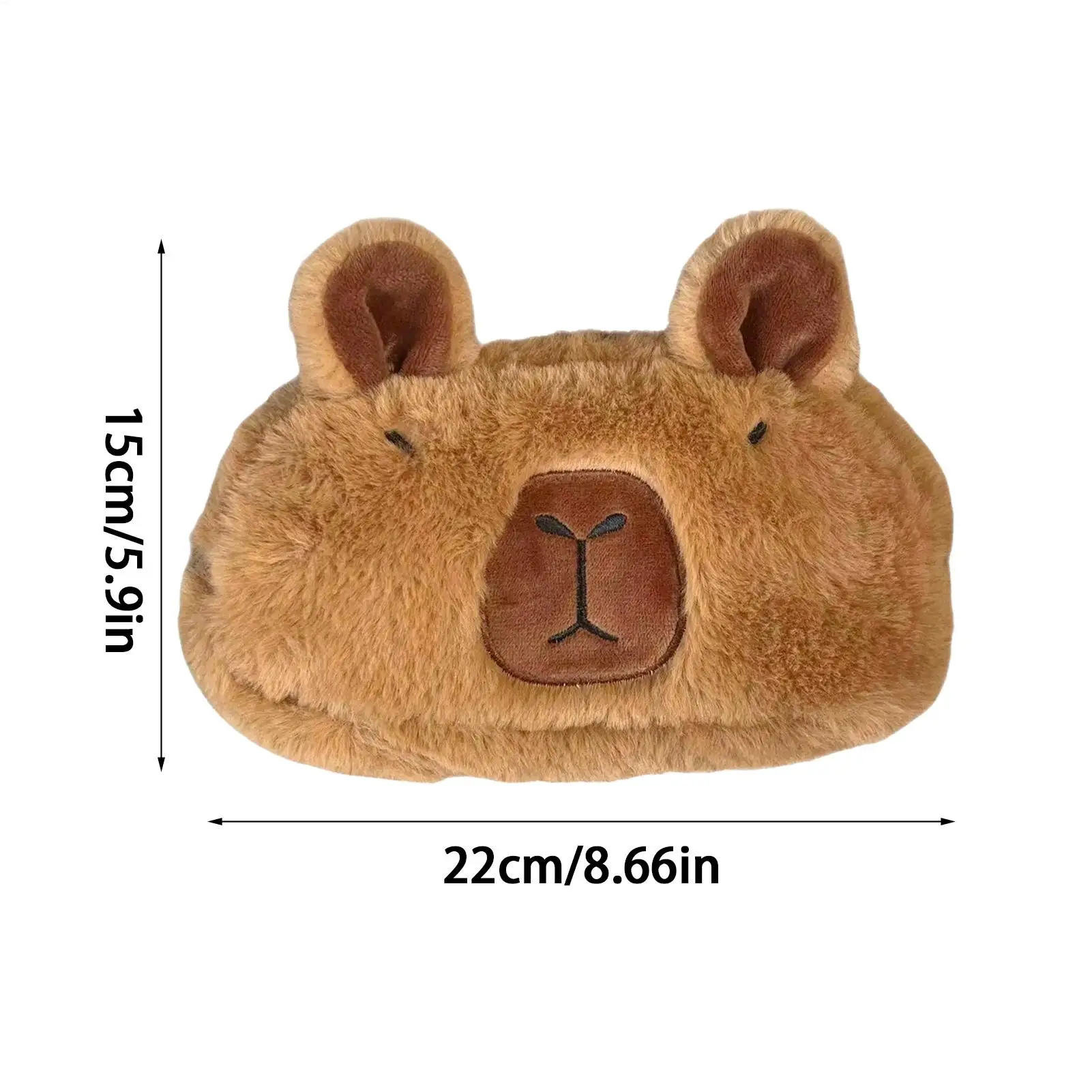 Милый плюшевый пенал с капибарой, косметичка, чехол для ручек, большая вместительная сумка-карандаш, школьные принадлежности, коробка для канцелярских принадлежностей