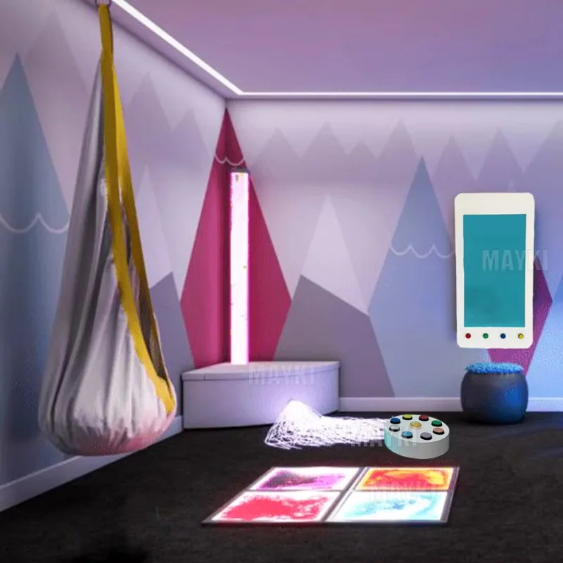 

Sensory room water bubble fish tube color changing LED, with podium, suitable for children with autism