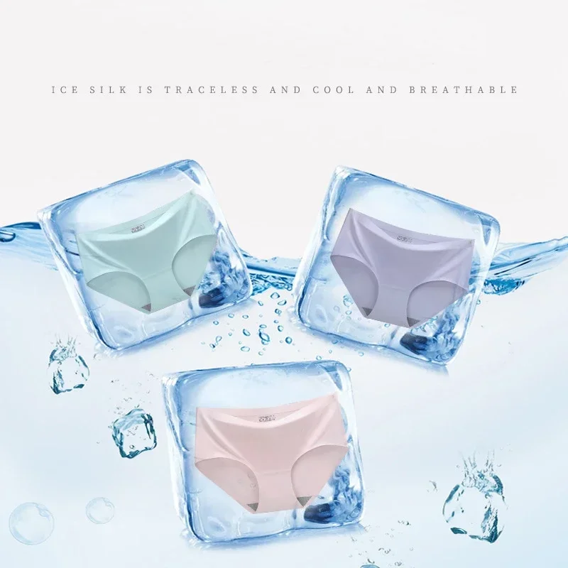 TrowBridge 10 Pz/set Mutandine da Donna Solido Biancheria Intima Senza Soluzione di Continuità Plus Size Slip Comodi Raso di Seta Lingerie Mutande Salute