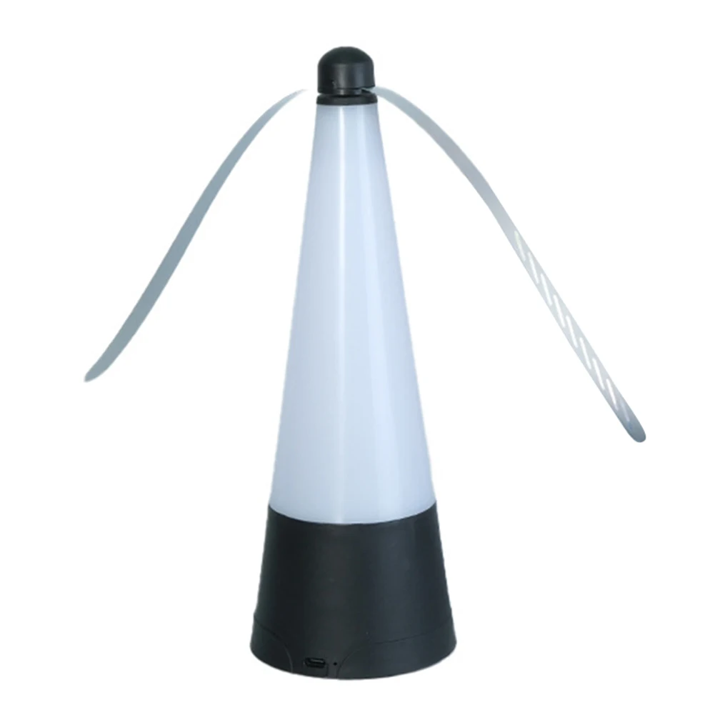 Fly Repellent Fan with LED Light USB Rechargeable Portable Mosquito Repellent Fan Electric Fly Repeller for BBQ Picnic Parties