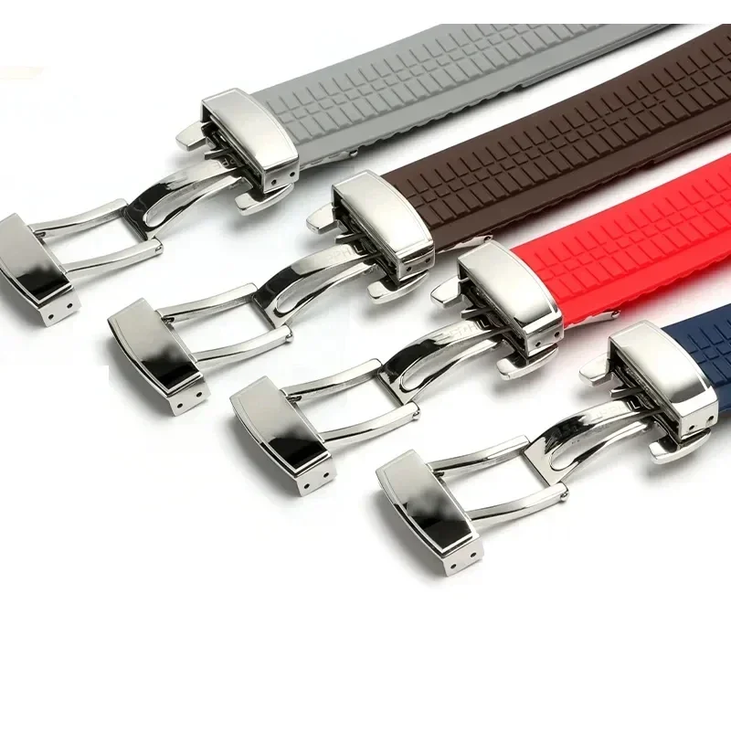 Rubber Silicone Watchbands for Patek PP Philippe Aquanaut 5167A 5164A 5168A Watch Band Strap 5167R Curved End Bracelet Belt 21mm