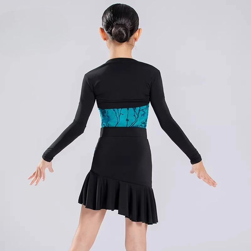 

High-end new style professional Latin dance costume for girls Suitable for festival dance training, performance and practice