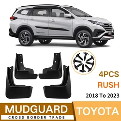 4pcs ABS Car Mud Flaps For TOYOTA RUSH 2018 To 2023 Mudguard Splash Guards Fender Mudflaps Car Accessories