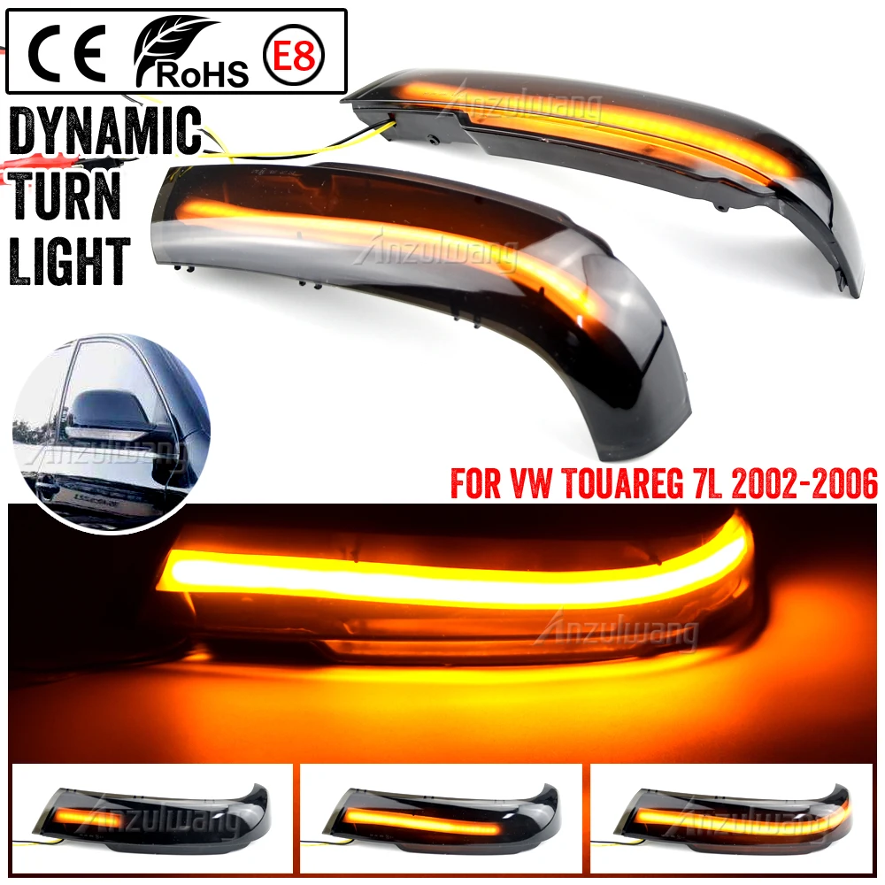 

For VW Volkswagen Touareg MK1 7L 2002 2003 2004 2005 2006 Dynamic LED Side Mirror Light Sequential Blinker Indicator Lamps