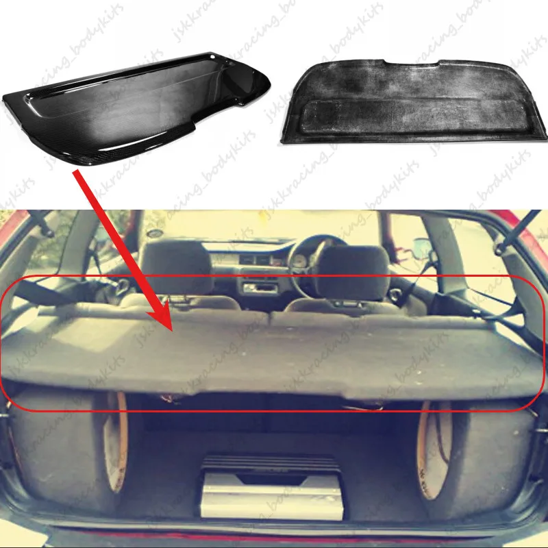 

For Honda EG Civic HatchBack Rear Cargo Trunk Cover carbon fiber car BodyKits