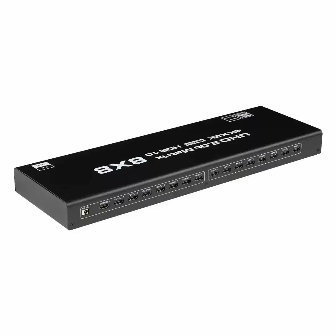 New Arrival 4K HDMI Matrix 8x8 8 in 8 Out HDMI2.0b 4K 60Hz Switch Splitter Box with Remote