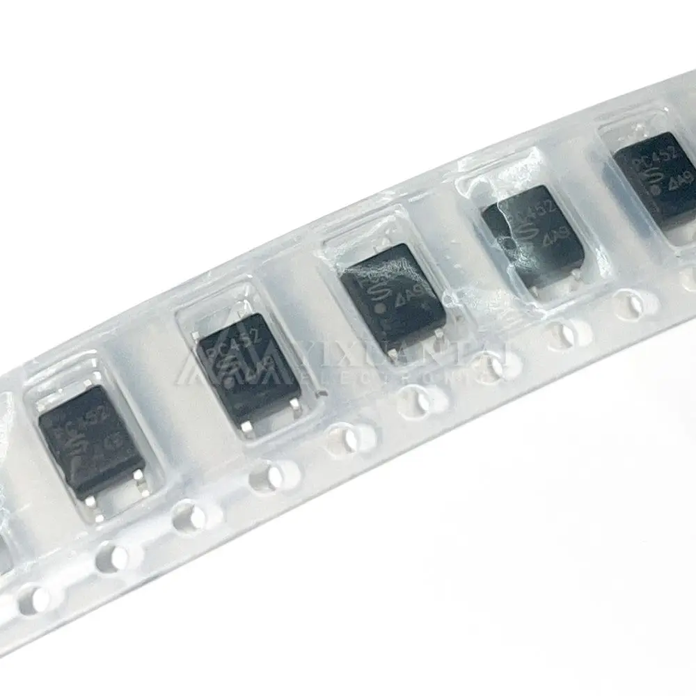 10pcs/Lot   PC452 PC452J00000F  Marking 452【OPTOISOLATOR 3.75KV DARL 4SMD】New and Original