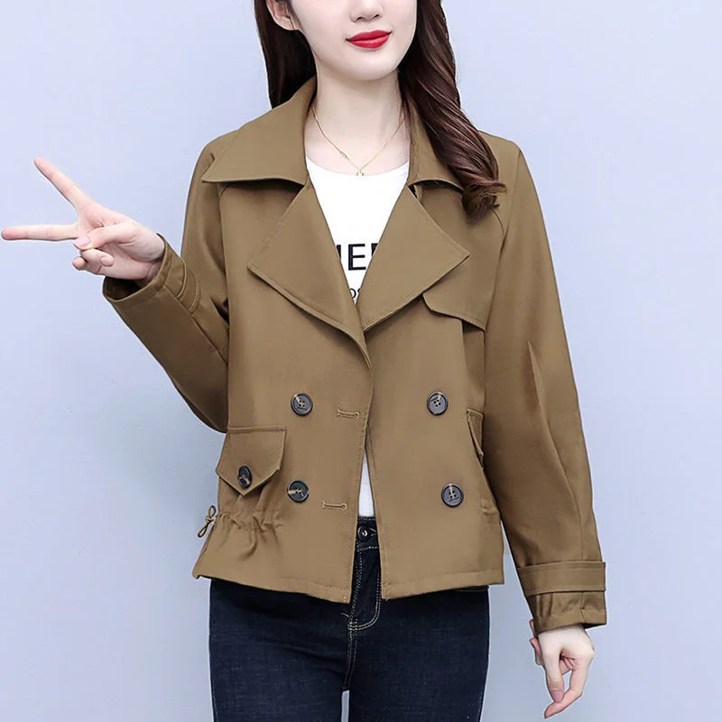 Female Spring Clothes Fashion Korean Loose short Coat Tops 2023 Women New Western-style Long-sleeved Leisure Jacket Windbreaker