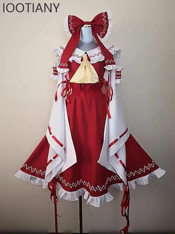 

IOOTIANY Japanese Anime Cosplay Costume Witch Uniform Girl Sweet Kawaii Red Dress Suit Halloween Theme Party Performance Costume