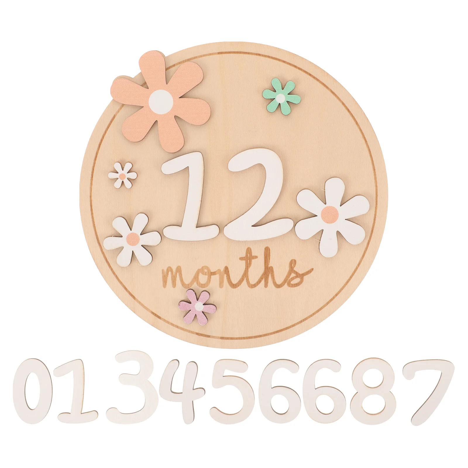 Baby Month Cards Announcement Sign Monthly Milestone Newborn Signs Months Nursery for Girls