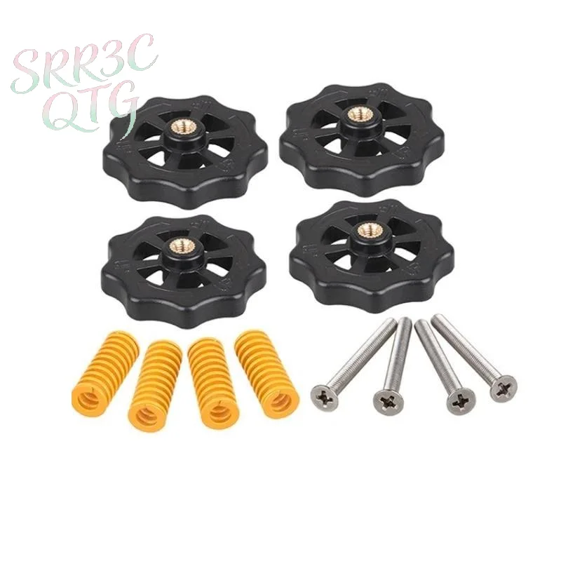 Hot Sale 3DSWAY CR10 Ender 3 Hotbed Level Kit M3 M4 Screw Nut Spring 3D Printer Heated Bed Accessories