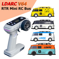 Ldarc V64 1/64 Remote Control High-Speed Mini Desktop Car Controllable Ambient Lighting/Headlights Removable Shell DIY Toy Gift