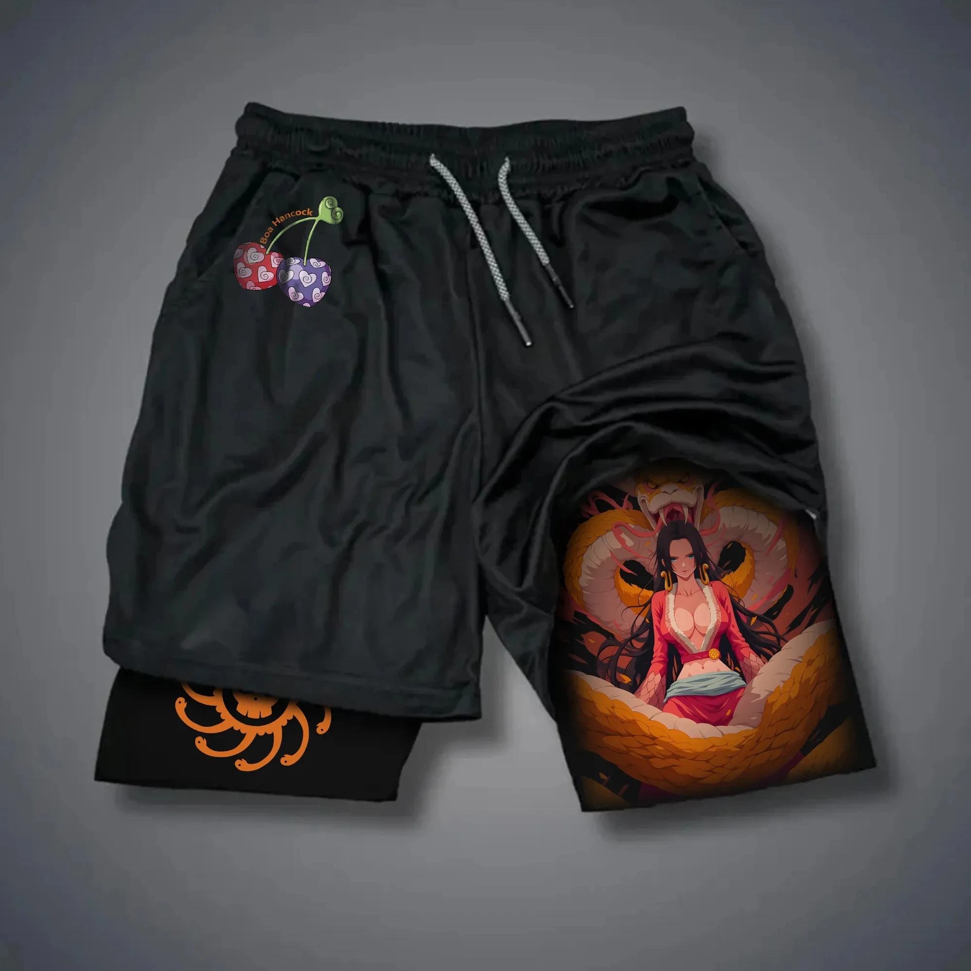 

Single Hot Cartoon One Piece Printed Double Layer Men's Shorts Breathable Comfortable Cartoon Fans Beach Holiday