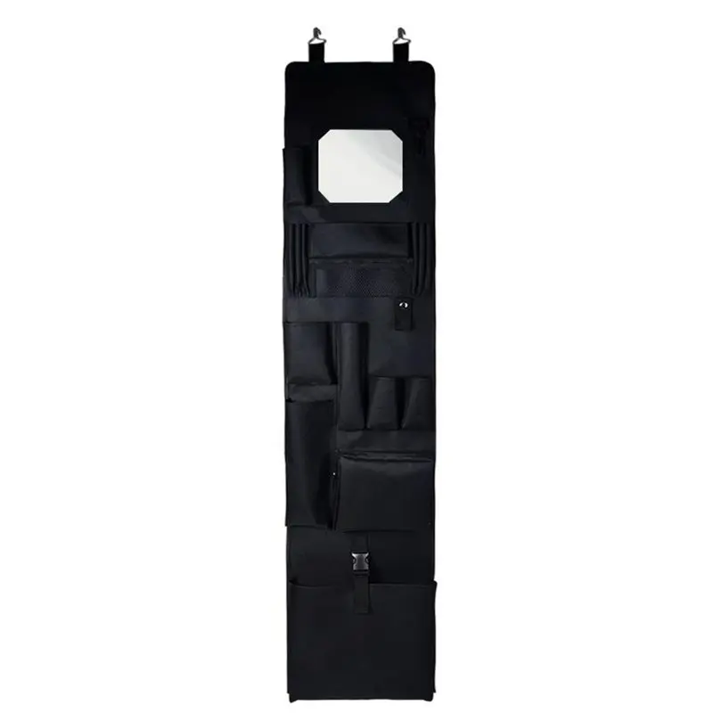 

ABDJ-Student Dormitory Locker Door Organizer Hanging Closet Shelf 53.54 X 12.6 In With Acrylic Mirror, 600D Oxford Cloth