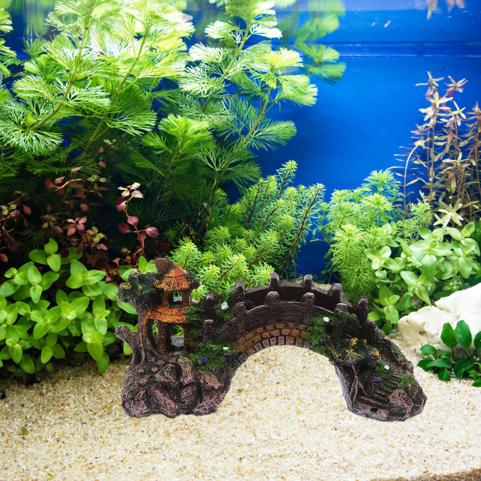 

3Pcs Ceramic Miniature Bridge Ornament Vintage Style Lightweight Home Garden Aquarium Decoration Fish Tank Accessory Classic